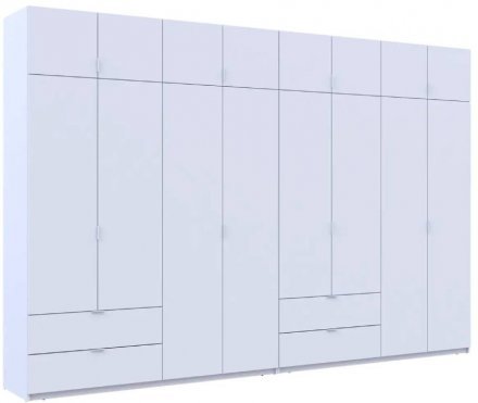 Шафа для одягу Doros Лукас Біла 4+4 ДСП 360х50х240 DRS-011692 (42005142) Шафа для одягу Doros Лукас Біла 4+4 ДСП 360х50х240 DRS-011692 (42005142)