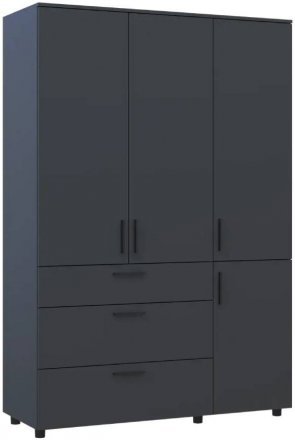 Шафа для одягу Doros Торн Антрацит 3 ДСП/3Ш (штанга) 135х51.6х200 (DRS-012085)