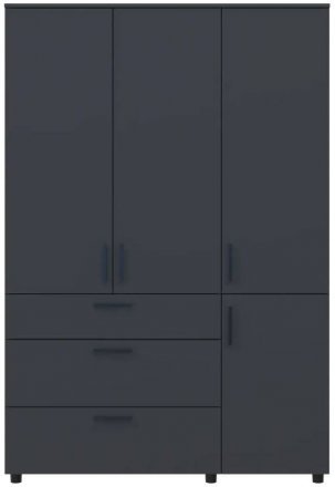Шафа для одягу Doros Торн Антрацит 3 ДСП/3Ш (штанга) 135х51.6х200 (DRS-012085)