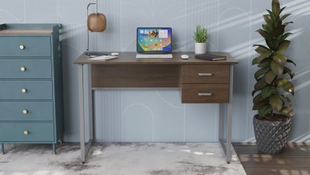 Комп'ютерний стіл Ferrum-decor Гаррі 75x140x60 сірий ДСП Сосна Кембра 32мм (FRD-101470)