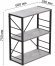 Етажерка 3/60 Ferrum-decor Серії Конект 75x60x28 чорний ДСП Бетон 16мм (FRD-104256)