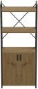 Етажерка 3/60 Ferrum-decor Серії Конект з тумбою 144x60x28 Чорний ДСП Артизан (FRD-104447)