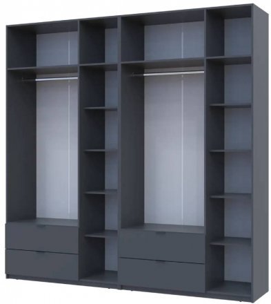 Шафа для одягу Doros Лукас Графіт 3+3 ДСП 240х50х240 DRS-011693 (42005109)