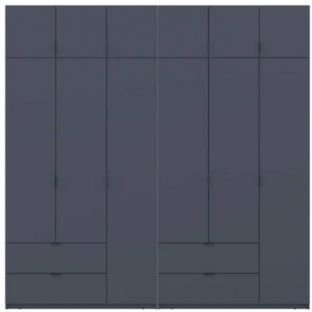 Шафа для одягу Doros Лукас Графіт 3+3 ДСП 240х50х240 DRS-011693 (42005109)