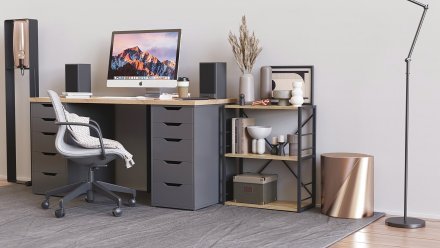 Етажерка 3/60 Ferrum-decor Серії Конект 75x60x28 чорний ДСП Дуб Сонома 16мм (FRD-104257) Етажерка 3/60 Ferrum-decor Серії Конект 75x60x28 чорний ДСП Дуб Сонома 16мм (FRD-104257)