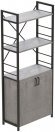 Етажерка 3/60 Ferrum-decor Серії Конект з тумбою 144x60x28 Чорний ДСП Бетон (FRD-104448)