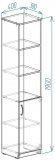 Пенал Анжело Ferrum-decor на 4 полиці з 1 дверима 1900x400x380 ДСП Дуб Сонома 16 мм (FRD-104914) Пенал Анжело Ferrum-decor на 4 полиці з 1 дверима 1900x400x380 ДСП Дуб Сонома 16 мм (FRD-104914)