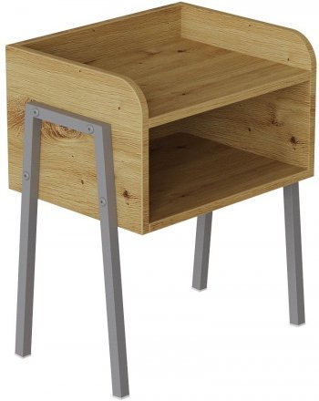 Тумба модульна Ferrum-decor Джузі 540x450x320 метал Сірий ДСП Дуб Дуб Артизан 16 мм (FRD-102987)