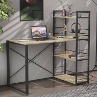 Письмовий стіл Ferrum-decor Серії Конект з етажеркою 75x120x600 чорний ДСП Дуб Сонома 16мм (FRD-104222) Письмовий стіл Ferrum-decor Серії Конект з етажеркою 75x120x600 чорний ДСП Дуб Сонома 16мм (FRD-104222)