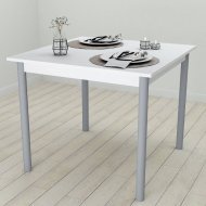 Стіл кухонний Ferrum-decor Агата 75x80x80 Сірий ДСП Біле 16мм (FRD-106251)