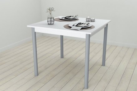 Стіл кухонний Ferrum-decor Агата 75x80x80 Сірий ДСП Біле 16мм (FRD-106251)