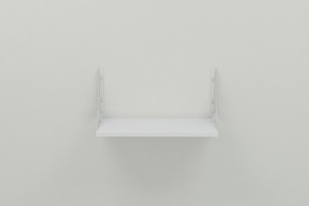 Полиця настінна Ferrum-decor Ханді 2 240x700x240 метал Білий ДСП Біле 16 мм (FRD-102645)