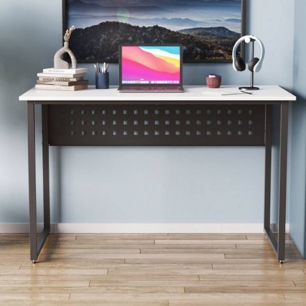 Письмовий стіл Ferrum-decor Майк 75x100x70 чорний ДСП Біле 16мм (FRD-103877)