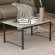 Стіл журнальний приставний Террі Комбо Ferrum-decor 345x662x440 Чорний метал ДСП Бетон 16 мм (FRD-105142)