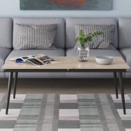 Стіл трансформер журнальний Dandi Small Ferrum-decor 45x120 160)x60 Чорний метал ДСП Дуб Сан-Марино 16 мм (FRD-106790) Стіл трансформер журнальний Dandi Small Ferrum-decor 45x120 160)x60 Чорний метал ДСП Дуб Сан-Марино 16 мм (FRD-106790)