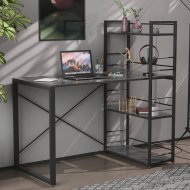 Письмовий стіл Ferrum-decor Серії Конект з етажеркою 75x120x60 чорний ДСП Сосна Кембра 16мм (FRD-104224) Письмовий стіл Ferrum-decor Серії Конект з етажеркою 75x120x60 чорний ДСП Сосна Кембра 16мм (FRD-104224)