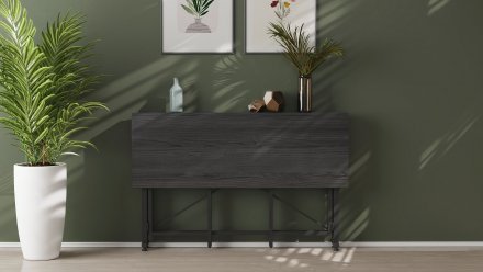 Стіл-книга трансформер Оріон 3 Ferrum-decor 750x1150x880 Чорний метал ДСП Сосна Кембра 16 мм (FRD-105083)
