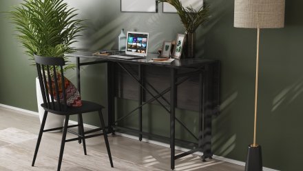 Стіл-книга трансформер Оріон 3 Ferrum-decor 750x1150x880 Чорний метал ДСП Сосна Кембра 16 мм (FRD-105083)