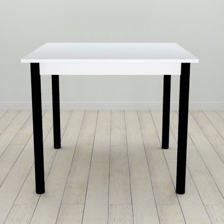Стіл кухонний Ferrum-decor Агата 75x80x80 Чорний ДСП Біле 16мм (FRD-106254) Стіл кухонний Ferrum-decor Агата 75x80x80 Чорний ДСП Біле 16мм (FRD-106254)