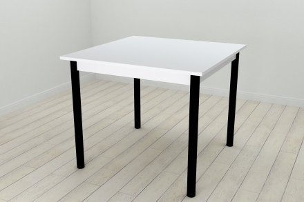 Стіл кухонний Ferrum-decor Агата 75x80x80 Чорний ДСП Біле 16мм (FRD-106254) Стіл кухонний Ferrum-decor Агата 75x80x80 Чорний ДСП Біле 16мм (FRD-106254)