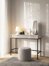 Стіл туалетний Perfect Home Нова / Nova з 2 шухлядами та чорними ніжками T104 Кашемір (PFH-091270)