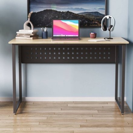 Письмовий стіл Ferrum-decor Майк 75x100x70 чорний ДСП Дуб Сонома 16мм (FRD-103878)