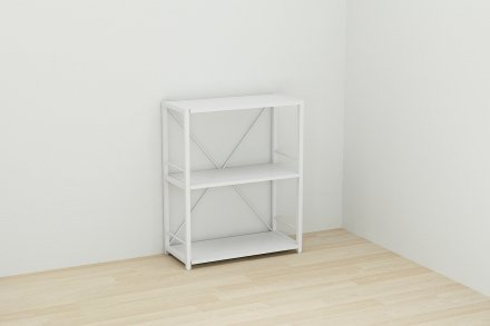 Етажерка 3/60 Ferrum-decor Серії Конект 75x60x28 білий ДСП Біле 16мм (FRD-104260)