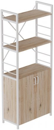 Етажерка 3/60 Ferrum-decor Серії Конект із тумбою 144x60x28 Білий ДСП Сан-Марино (FRD-104450)