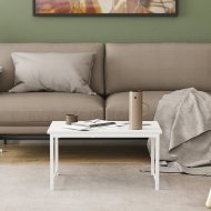 Стіл журнальний приставний Террі Комбо Ferrum-decor 345x662x440 Білий метал ДСП Біле 16 мм (FRD-105143)
