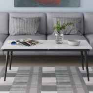 Стіл трансформер журнальний Dandi Small Ferrum-decor 45x120 160)x60 Чорний метал ДСП Білий 16 мм (FRD-106791) Стіл трансформер журнальний Dandi Small Ferrum-decor 45x120 160)x60 Чорний метал ДСП Білий 16 мм (FRD-106791)