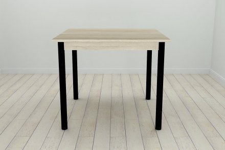 Кухонний стіл Ferrum-decor Агата 75x80x80 Чорний ДСП Сонома 16мм (FRD-106255)