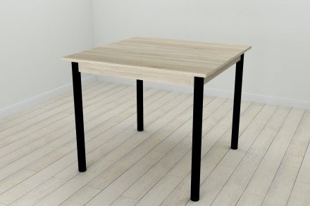 Кухонний стіл Ferrum-decor Агата 75x80x80 Чорний ДСП Сонома 16мм (FRD-106255)
