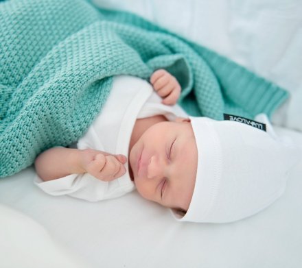 Плед плетений Macaronic 80x100 см Sage lullalove-5411 Плед плетений Macaronic 80x100 см Sage lullalove-5411