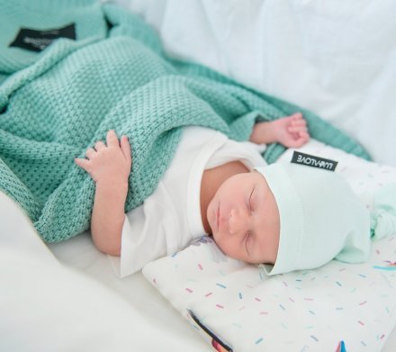 Плед плетений Macaronic 80x100 см Sage lullalove-5411 Плед плетений Macaronic 80x100 см Sage lullalove-5411