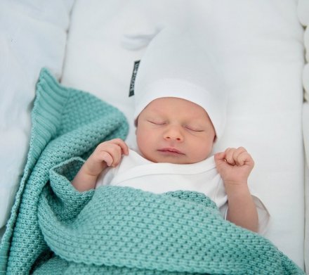 Плед плетений Macaronic 80x100 см Sage lullalove-5411 Плед плетений Macaronic 80x100 см Sage lullalove-5411