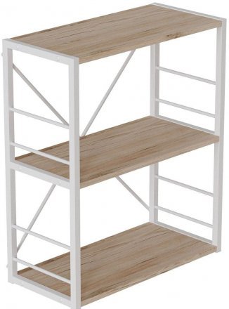 Етажерка 3/60 Ferrum-decor Серії Конект 73x60x28 білий ДСП Дуб Сан-Марино 16мм (FRD-104261) Етажерка 3/60 Ferrum-decor Серії Конект 73x60x28 білий ДСП Дуб Сан-Марино 16мм (FRD-104261)