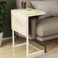 Стіл журнальний приставний Террі Комбо Ferrum-decor 345x662x440 Білий метал ДСП Дуб Сан-Марино 16 мм (FRD-105144) Стіл журнальний приставний Террі Комбо Ferrum-decor 345x662x440 Білий метал ДСП Дуб Сан-Марино 16 мм (FRD-105144)