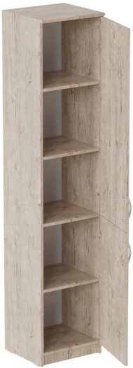 Пенал Анжело Ferrum-decor на 5 полиць із 2 дверима 1900x400x380 ДСП Дуб Сан-Марино 16 мм (FRD-104918)