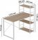Письмовий стіл Ferrum-decor Серії Конект з етажеркою 75x120x60 білий ДСП Дуб Сан-Марино 16мм (FRD-104226)