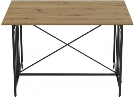 Стіл-книга трансформер Оріон 3 Ferrum-decor 750x1150x880 Чорний метал ДСП Дуб Артизан 16 мм (FRD-105086)