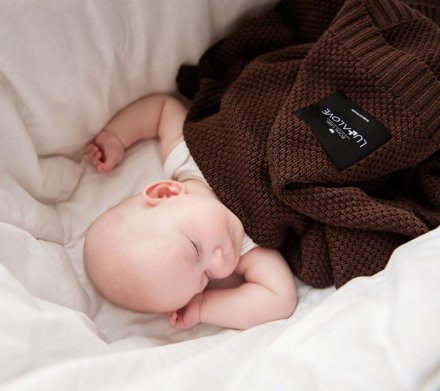 Плед плетений Macaronic 80x100 см Chocolate lullalove-9365 Плед плетений Macaronic 80x100 см Chocolate lullalove-9365