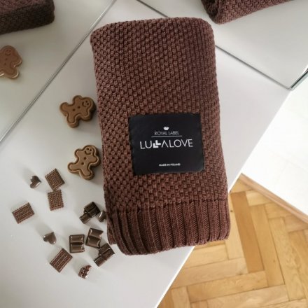 Плед плетений Macaronic 80x100 см Chocolate lullalove-9365 Плед плетений Macaronic 80x100 см Chocolate lullalove-9365