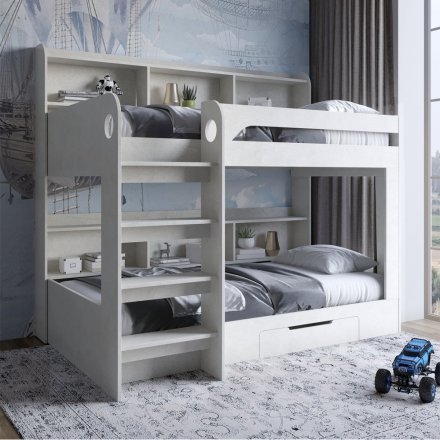 Дитяче двоярусне ліжко LION Майнкрафт 90х190 см з шухлядою Бетон style (LION-041532) Дитяче двоярусне ліжко LION Майнкрафт 90х190 см з шухлядою Бетон style (LION-041532)