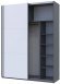 Шафа-купе Doros G-Caiser Графіт/Білий 2 ДСП / 3 частини 180х60х240 DRS-011729 (44900262)