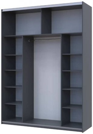 Шафа-купе Doros G-Caiser Графіт/Білий 2 ДСП / 3 частини 180х60х240 DRS-011729 (44900262)