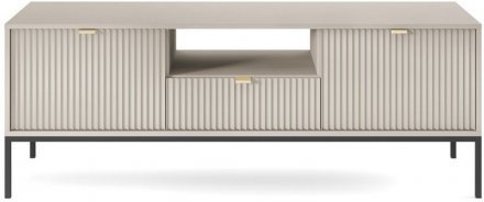Тумба під телевізор Perfect Home Нова / Nova 2-дверна з 1 шухлядою і чорними ніжками RTV154 Кашемір (PFH-091230)