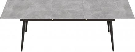 Стіл трансформер журнальний Dandi Small Ferrum-decor 45x120 160)x70 Чорний метал ДСП Бетон 16 мм (FRD-106793)