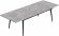 Стіл трансформер журнальний Dandi Small Ferrum-decor 45x120 160)x70 Чорний метал ДСП Бетон 16 мм (FRD-106793)