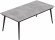 Стіл трансформер журнальний Dandi Small Ferrum-decor 45x120 160)x70 Чорний метал ДСП Бетон 16 мм (FRD-106793)