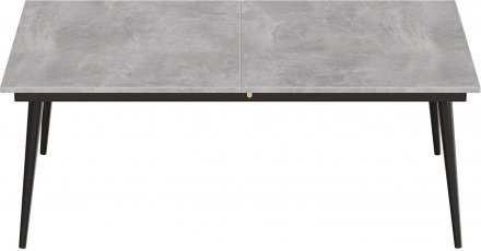 Стіл трансформер журнальний Dandi Small Ferrum-decor 45x120 160)x70 Чорний метал ДСП Бетон 16 мм (FRD-106793)